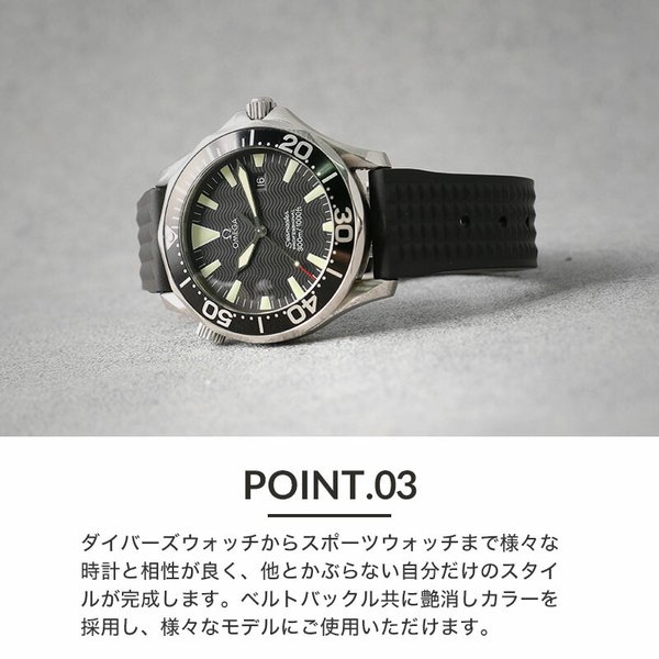 【未使用】MOD カスタム ラバー仕様 ステンブレス付 予備ムーブメント付 MOD FKM VINTAGE RUBBER STRAP ヴィンテージ ラバー ストラップ 20mm