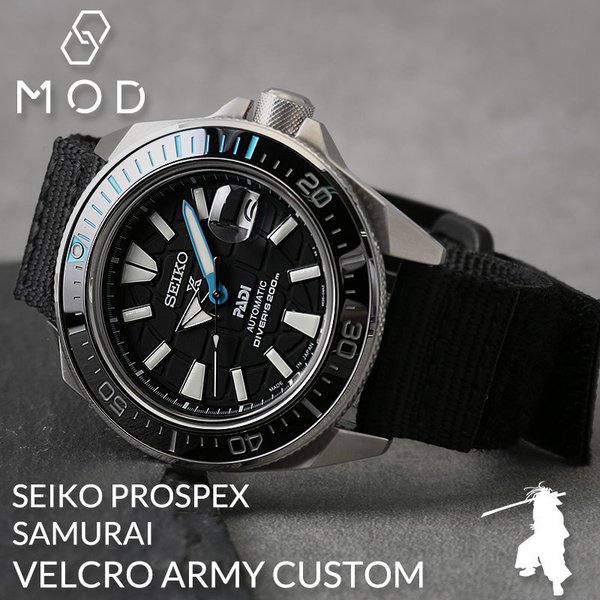 当店限定SET カスタム セイコー 腕時計 SEIKO 時計 ベルクロ ベルトSET サムライ SAMURAI プロスペックス ダイバー スキューバ パディ PADI PROSPEX