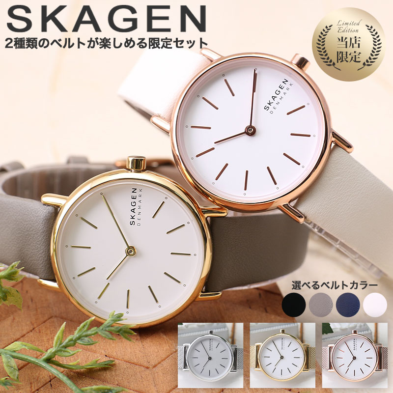 【2種類のベルトセット】スカーゲン 時計 SKAGEN 腕時計