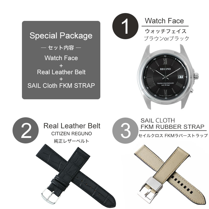 お父さん ギフト 当店限定セット】CITIZEN MOD SAILCLOTH FKM ラバー