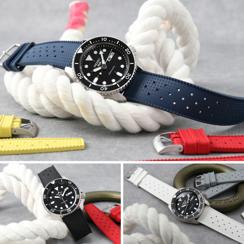 MOD FKM RUBBER VOYAGER ラバー ストラップ ボイジャー 時計 ラバーベルト カン幅 ラグ幅 20mm 22mm ベルト 幅 腕時計 防水 バンド ラバーバンド 時計ベルトの画像