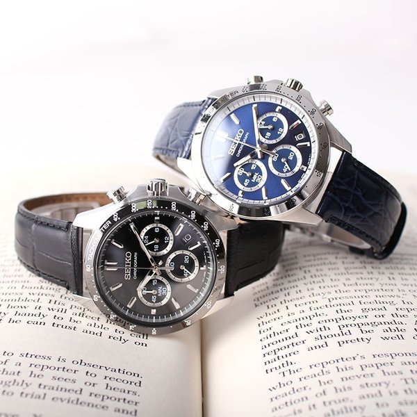 セイコー 腕時計 メンズ SEIKO 時計 セイコーセレクション SELECTION クロノグラフ セイコー腕時計 セイコー時計 メンズ腕時計 革ベルト ブラック｜hstyle｜05