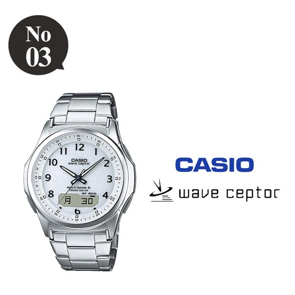 カシオ 時計 メンズ CASIO 腕時計 ソーラー 電波 ソーラー電波時計 ソーラー電波腕時計 男性 お父さん 父 父親 ブラック ホワイト アナログ  :item-59558:腕時計 バッグ 財布のHybridStyle - 通販 - Yahoo!ショッピング