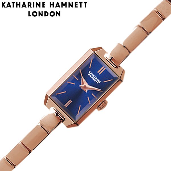 キャサリンハムネット 腕時計 KATHARINE HAMNETT 時計 レクタングル RECTANGLE レディース ネイビー  KH87H8-B64｜hstyle