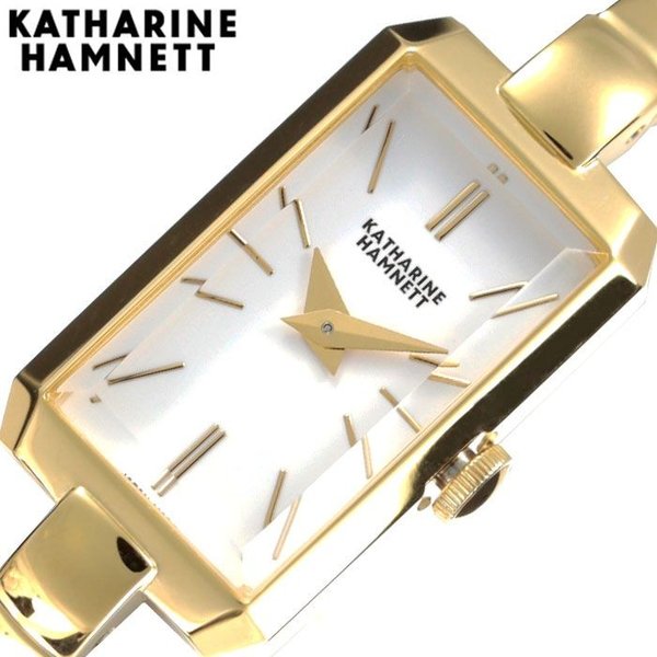キャサリンハムネット 腕時計 KATHARINEHAMNETT 時計 レクタングル RECTANGLE レディース ホワイト  KH88H8-B04