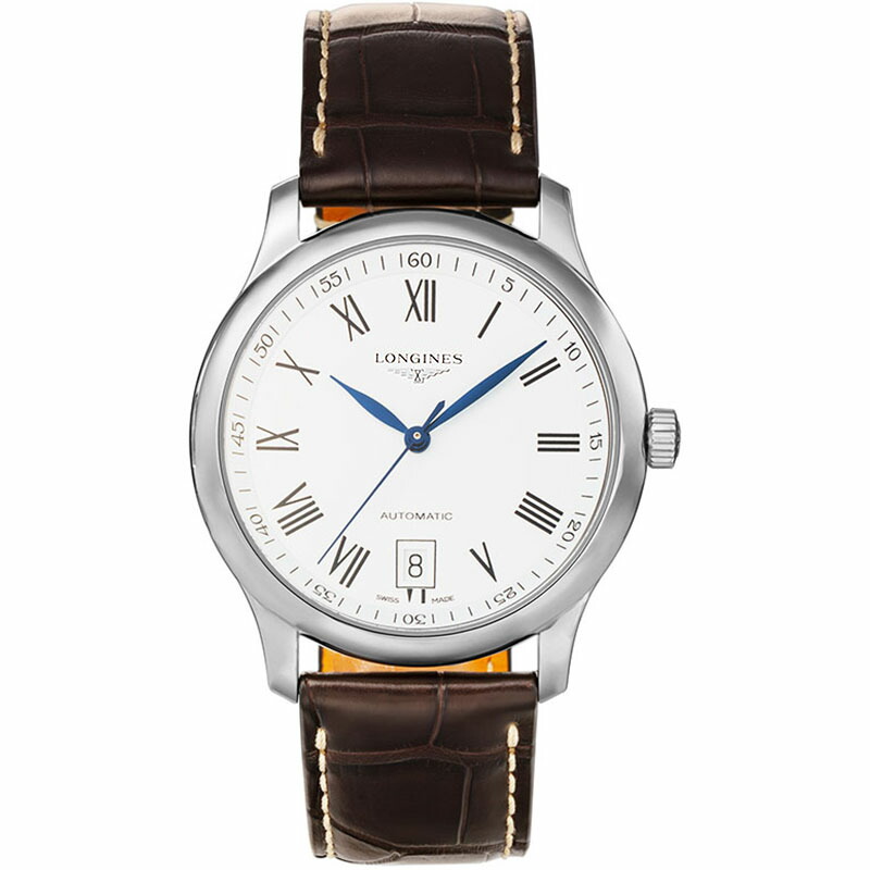 ロンジン 腕時計 LONGINES 時計 マスター コレクション MASTER COLLECTION メンズ 腕時計 ホワイト 機械式 自動巻き L2.628.4.11.3 カジュアル スーツスタイルの画像