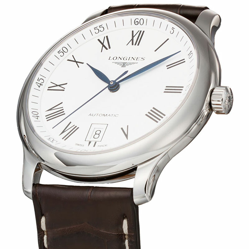 ロンジン 腕時計 LONGINES 時計 マスター コレクション MASTER COLLECTION メンズ 腕時計 ホワイト 機械式 自動巻き L2.628.4.11.3 カジュアル スーツスタイルの画像