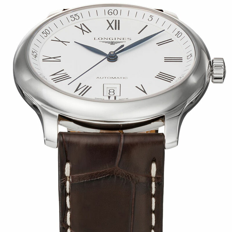 ロンジン 腕時計 LONGINES 時計 マスター コレクション MASTER COLLECTION メンズ 腕時計 ホワイト 機械式 自動巻き L2.628.4.11.3 カジュアル スーツスタイルの画像