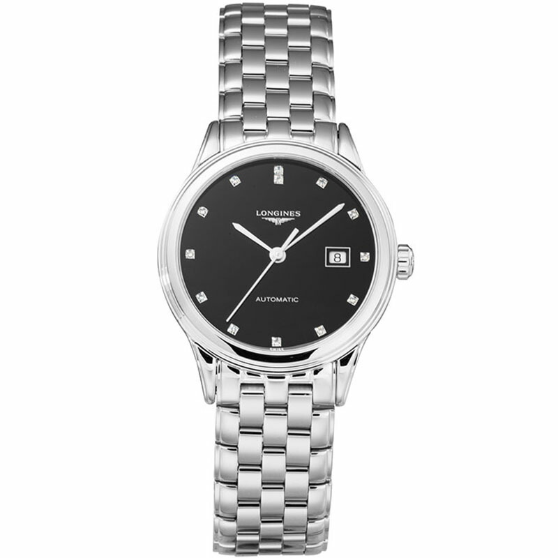 ロンジン 腕時計 LONGINES 時計 フラッグシップ FLAGSHIP レディース 腕時計 ブラック 機械式 自動巻き L4.374.4.57.6 かわいい きれいめ 華奢 上品 カジュアルの画像