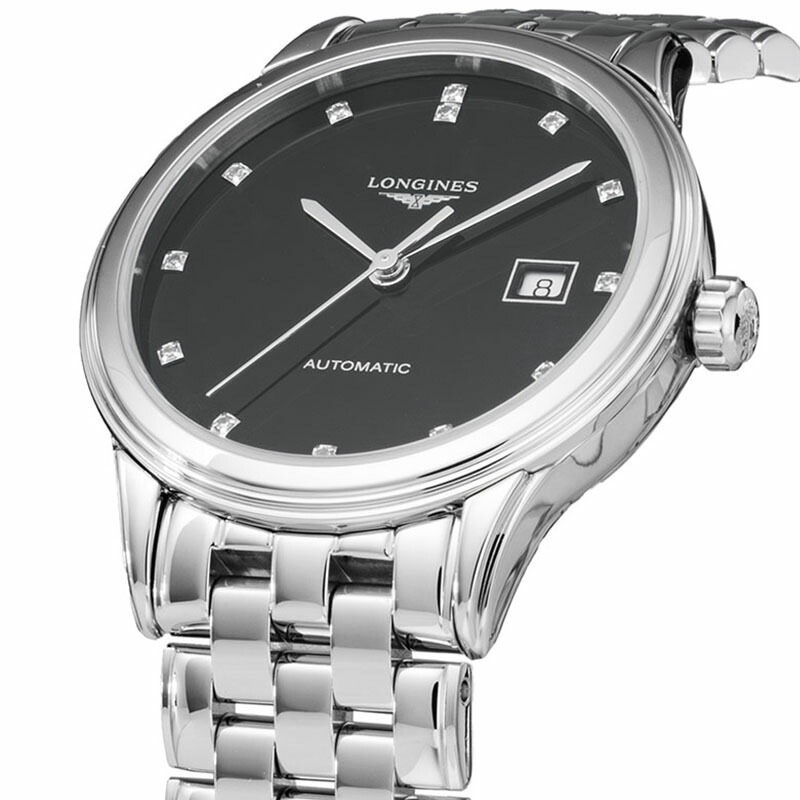 ロンジン 腕時計 LONGINES 時計 フラッグシップ FLAGSHIP レディース 腕時計 ブラック 機械式 自動巻き L4.374.4.57.6 かわいい きれいめ 華奢 上品 カジュアルの画像