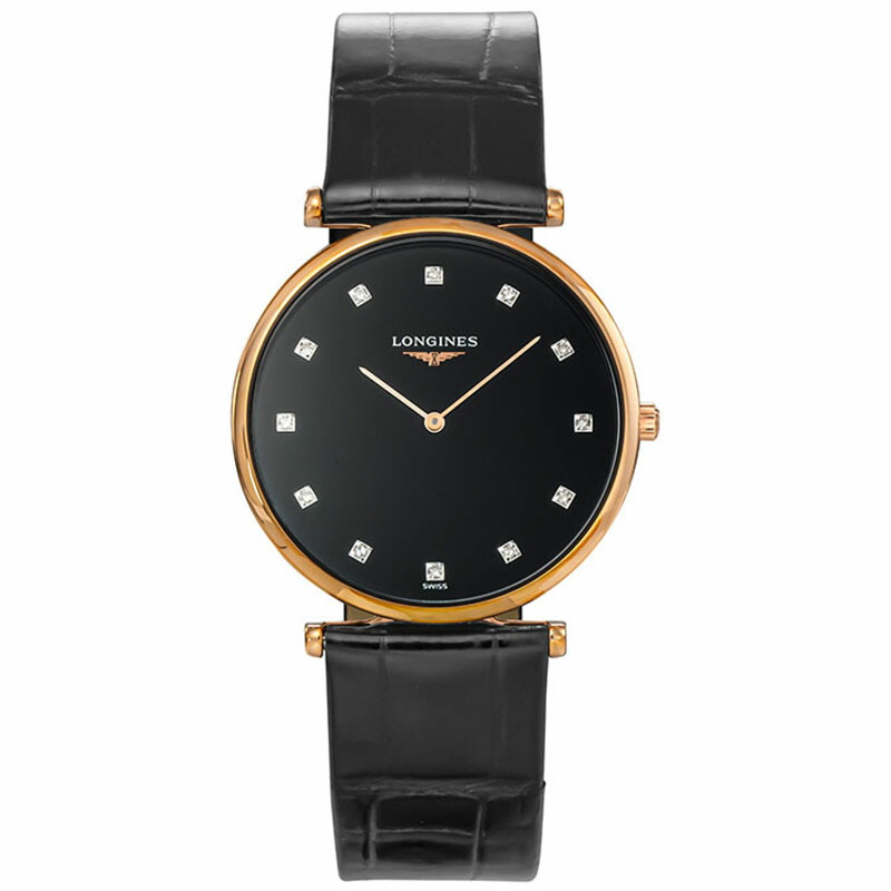 ロンジン 腕時計 LONGINES 時計 ラ グラン クラシック LA GRANDE CLASSIQUE レディース 腕時計 ブラック L4.709.1.57.2 かわいい きれいめ 華奢 上品の画像
