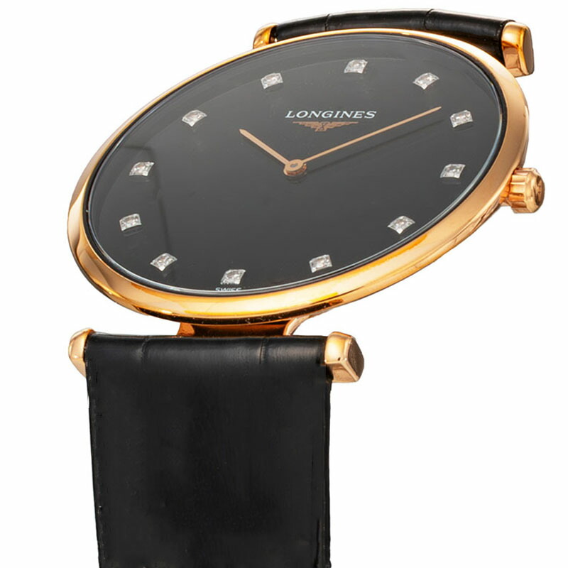 ロンジン 腕時計 LONGINES 時計 ラ グラン クラシック LA GRANDE CLASSIQUE レディース 腕時計 ブラック L4.709.1.57.2 かわいい きれいめ 華奢 上品の画像