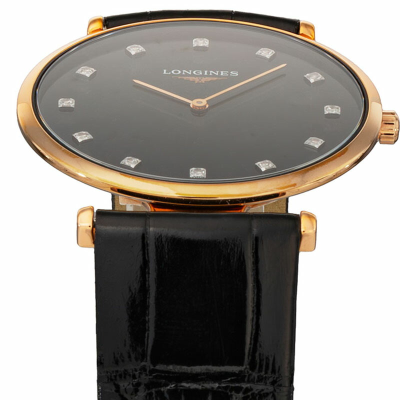 ロンジン 腕時計 LONGINES 時計 ラ グラン クラシック LA GRANDE CLASSIQUE レディース 腕時計 ブラック L4.709.1.57.2 かわいい きれいめ 華奢 上品の画像