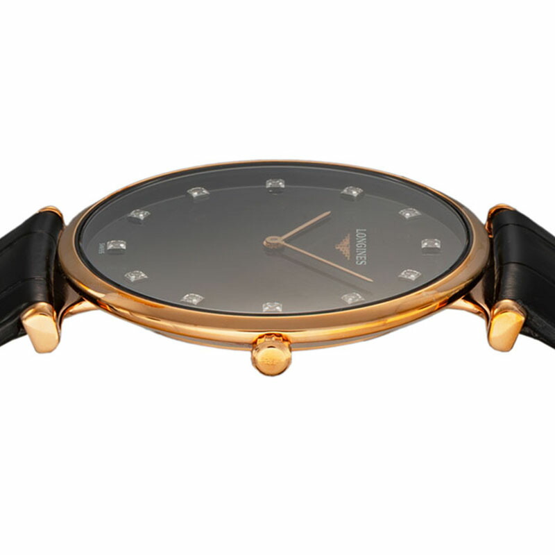 ロンジン 腕時計 LONGINES 時計 ラ グラン クラシック LA GRANDE CLASSIQUE レディース 腕時計 ブラック L4.709.1.57.2 かわいい きれいめ 華奢 上品の画像