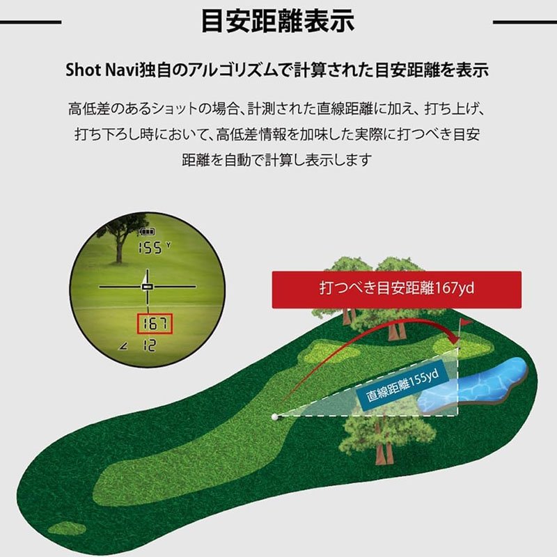 ショットナビ 距離計測器 Shot Navi 距離計 レーザースナイパーレイズ