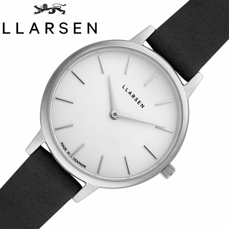 エルラーセン 腕時計 LLARSEN 時計 キャロライン Caroline 女性 レディース シンプル カジュアル ビジネス 北欧 ホワイト ブラック 白 黒 かわいい LL146SWCL