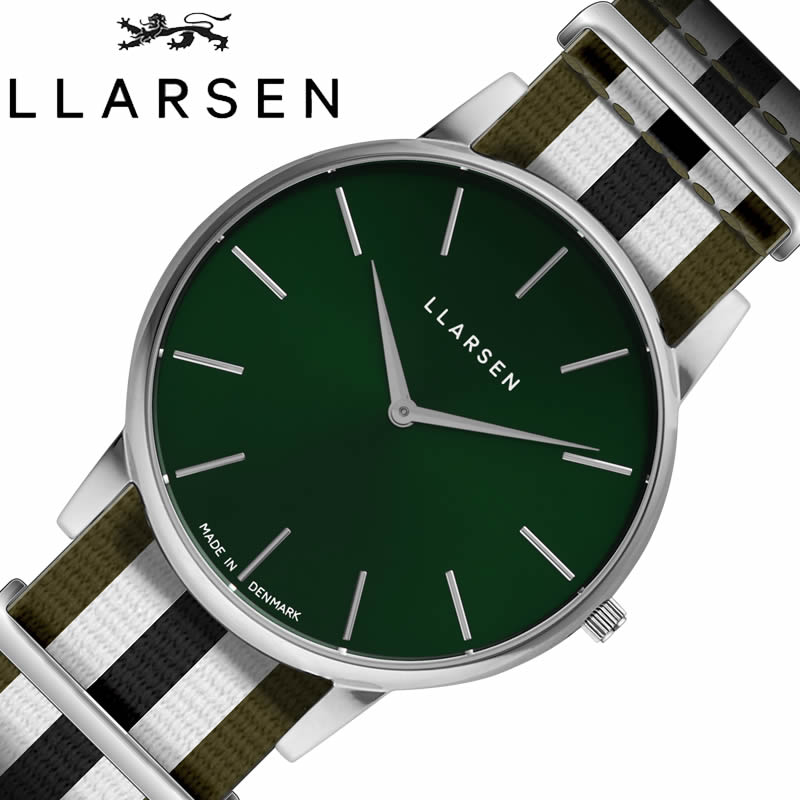 エルラーセン 腕時計 LLARSEN 時計 オリバー Oliver ユニセックス 女性 男性 レディース メンズ グリーン シンプル カジュアル LL147SFOWB婦 カップル お揃い
