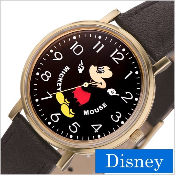 ディズニー ミッキーマウス ウォッチ 腕時計 DISNEY MICKEY MOUSE WATCH 時計 M34-BK-BK レディース メンズ｜hstyle