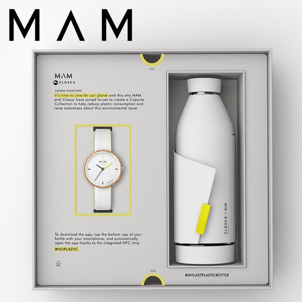 マム 腕時計 MAM 時計 クロスカ バイマム Closca by MAM メンズ レディース ホワイト MAM097