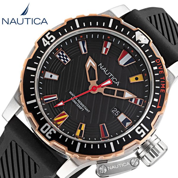NAUTICA 腕時計 ノーティカ 時計 グレンロックラグーン GLENROCK LAGOON メンズ 腕時計 ブラック NAPGLF003