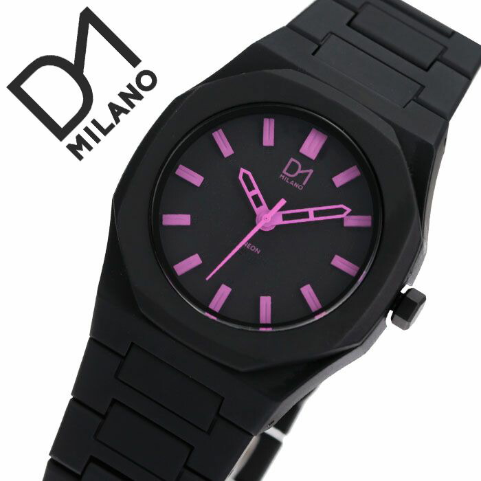 D1 MILANO 時計 D1ミラノ 腕時計 D1MILANO時計 ディーワンミラノ時計 ネオン NEON メンズ レディース ブラック NE01L