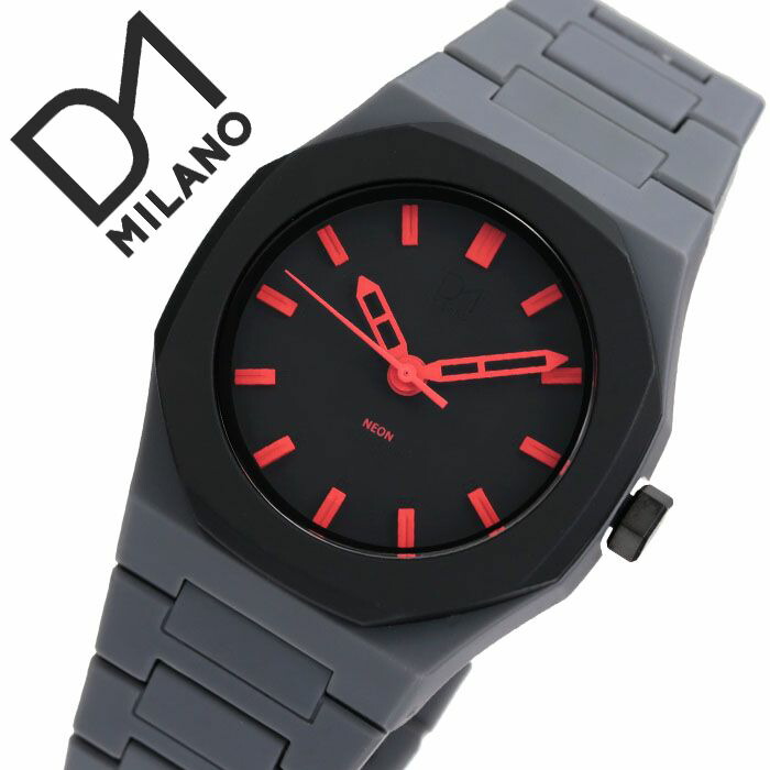 D1 MILANO 時計 D1ミラノ 腕時計 D1MILANO時計 ディーワンミラノ時計 ネオン NEON メンズ レディース ブラック NE04