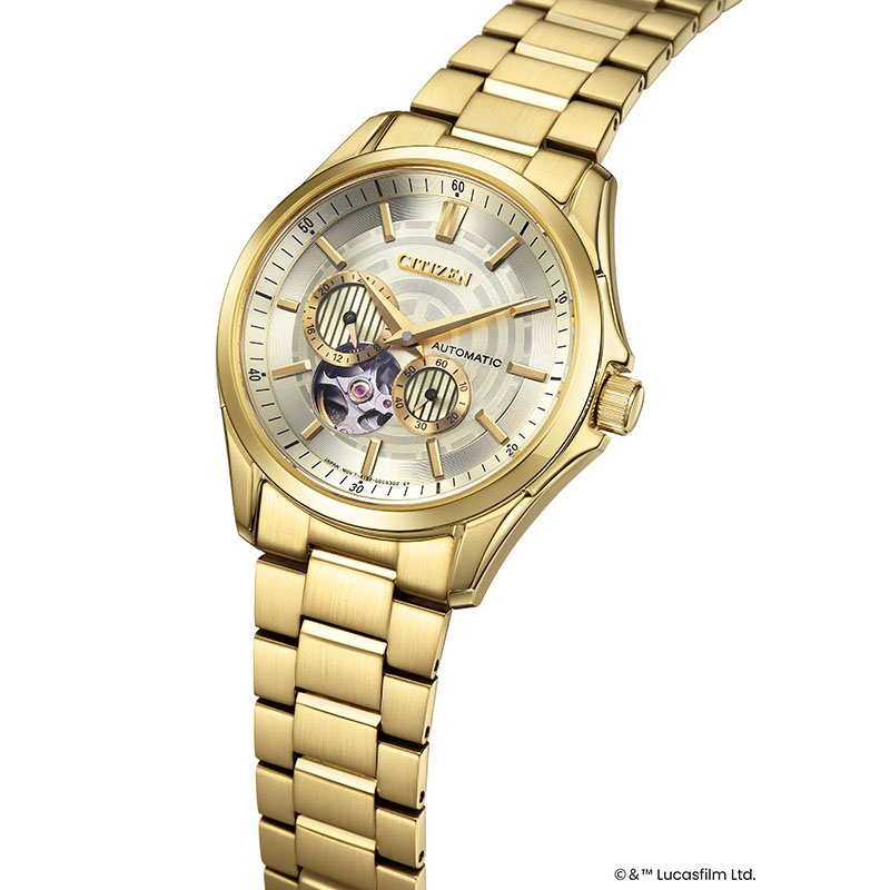 シチズンコレクション メカニカル 「STAR WARS」限定モデル「C-3PO」シチズン CITIZEN NP1013-53P 腕時計 時計 限定 ステンレス メンズ 男性 ゴールド 自動巻きの画像