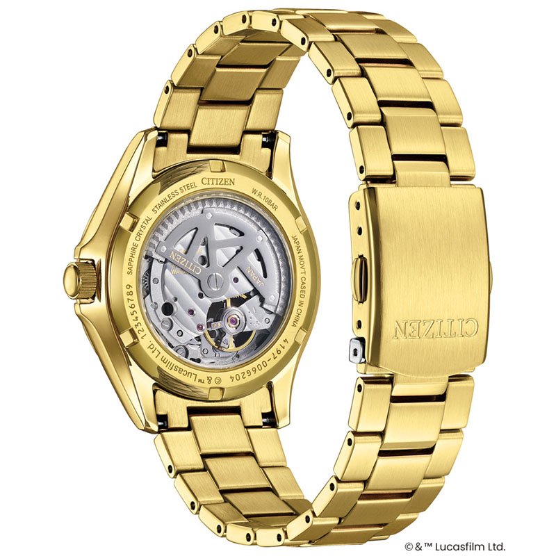 シチズンコレクション メカニカル 「STAR WARS」限定モデル「C-3PO」シチズン CITIZEN NP1013-53P 腕時計 時計 限定 ステンレス メンズ 男性 ゴールド 自動巻きの画像