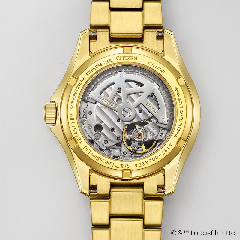 シチズンコレクション メカニカル 「STAR WARS」限定モデル「C-3PO」シチズン CITIZEN NP1013-53P 腕時計 時計 限定 ステンレス メンズ 男性 ゴールド 自動巻きの画像