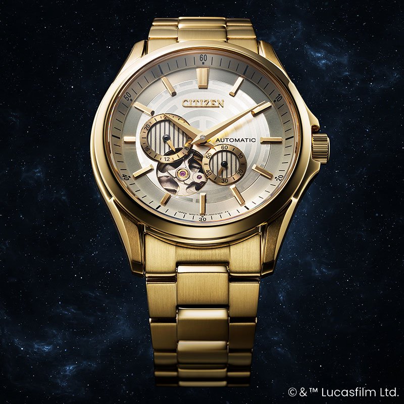 シチズンコレクション メカニカル 「STAR WARS」限定モデル「C-3PO」シチズン CITIZEN NP1013-53P 腕時計 時計 限定 ステンレス メンズ 男性 ゴールド 自動巻きの画像