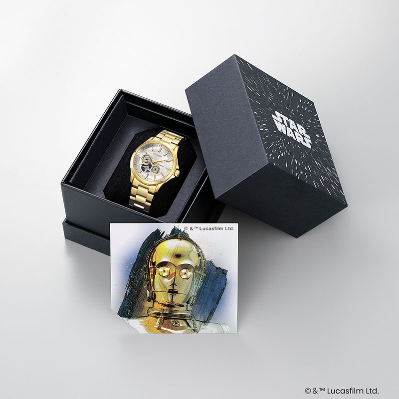 シチズンコレクション メカニカル 「STAR WARS」限定モデル「C-3PO」シチズン CITIZEN NP1013-53P 腕時計 時計 限定 ステンレス メンズ 男性 ゴールド 自動巻きの画像