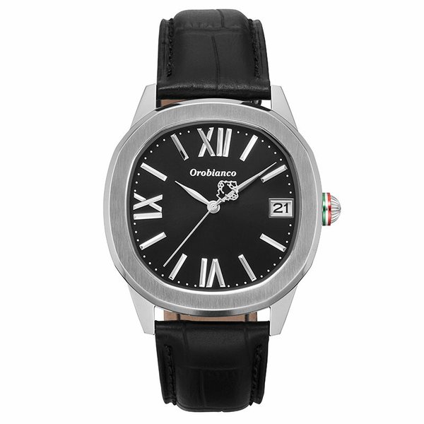 オロビアンコ 時計 Orobianco 腕時計 オッタンゴラ OTTANGOLA メンズ ブラック OR0078-3 ブランド おすすめ ブラック 革ベルト ブラック 大人 かっこいい｜hstyle｜02