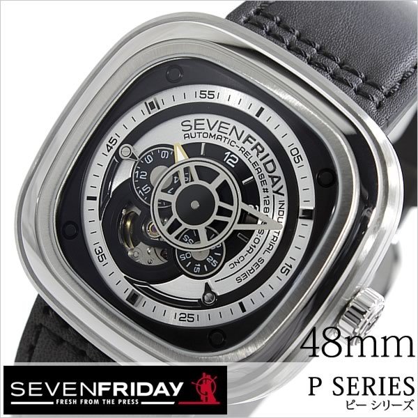 セブンフライデー 腕時計 SEVENFRIDAY 時計 ピー シリーズ インダストリアル エッセンス P01-01B-ESSENCE メンズ