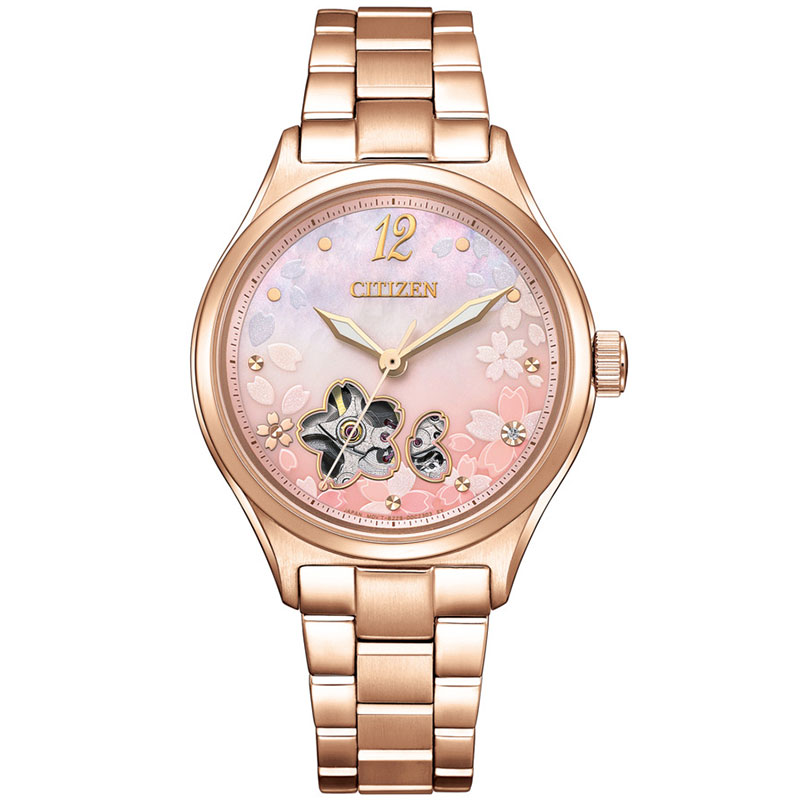 CITIZEN 6651-S105196 ピンクゴールド 自動巻 女性用腕時計