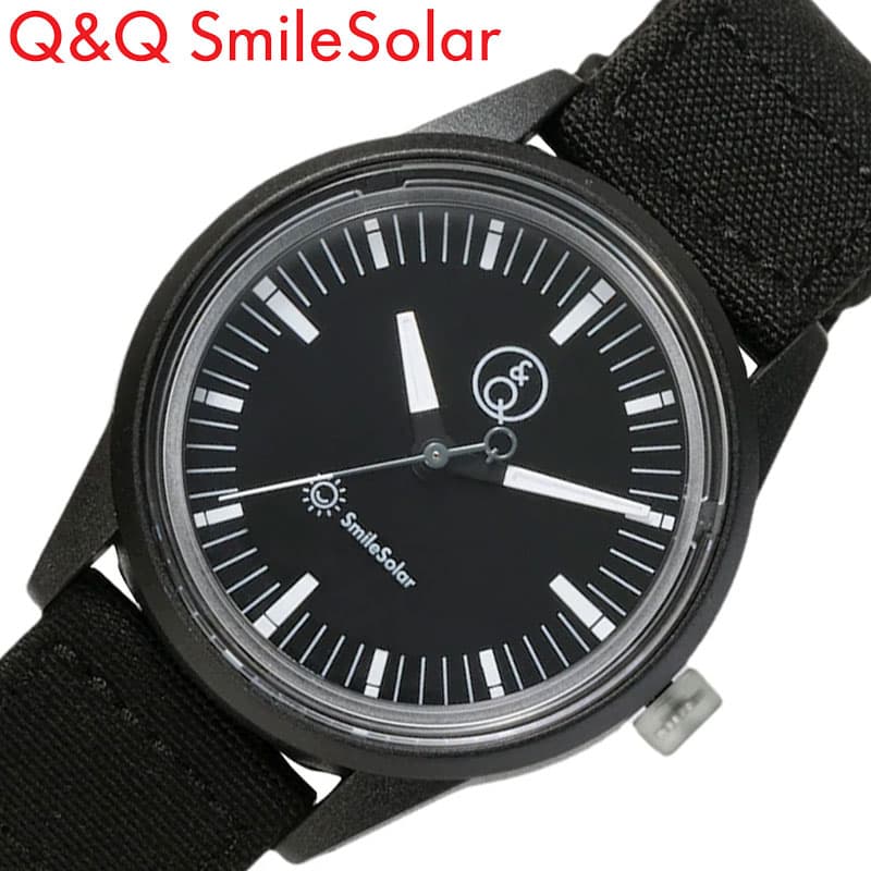 シチズン 腕時計 Q&Q 時計 CITIZEN ソーラー 防水 軽い スマイルソーラー Smile Solar きっかけの時計 Series 003 黒L 贈り物 キッズ レディース R00A-005JK｜hstyle
