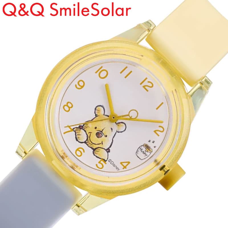 シチズン 腕時計 Q&Q 時計 CITIZEN ソーラー 防水 軽い スマイルソーラー Smile Solar ディズニー Disney 贈り物 小さい キッズ レディース R03A-514VK｜hstyle