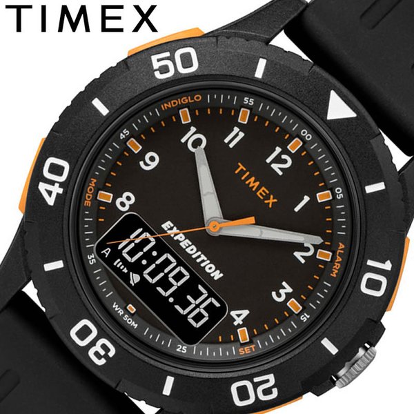 タイメックス 腕時計 TIMEX 時計 エクスペディション カトマイ コンボ ブラック EXPEDITION KATMAI COMBO メンズ ブラック TW4B16700