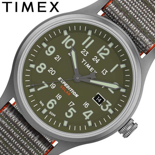 タイメックス 腕時計 TIMEX 時計 エクスペディション スカウト ソーラー EXPEDITION Scout Solar メンズ グリーン TW4B18600
