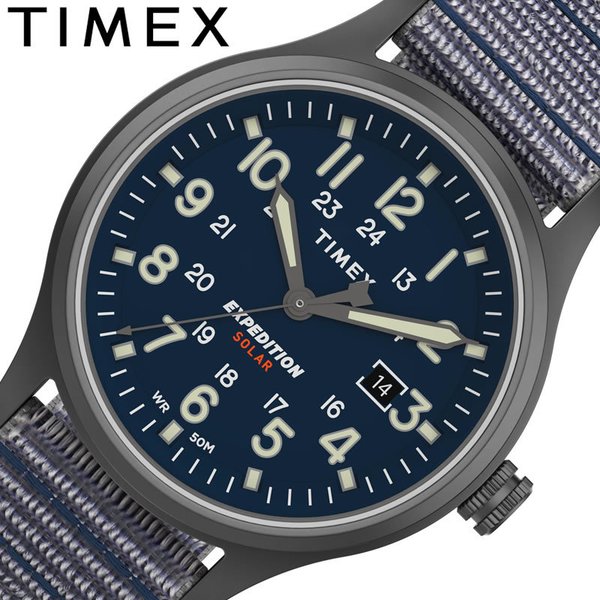 タイメックス 腕時計 TIMEX 時計 エクスペディション スカウト ソーラー EXPEDITION Scout Solar メンズ ネイビー TW4B18700