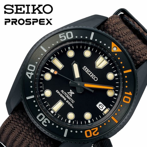 セイコー プロスペックス 腕時計 SEIKO PROSPEX 時計 ダイバースキューバ The Black Series Limited Edition 1968 メカニカル ダイバーズ 現代デザイン｜hstyle