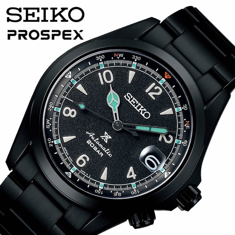 セイコー 腕時計 プロスペックス アルピニスト SEIKO PROSPEX メンズ ブラック 時計 機械式 自動巻き SBDC185 実用 ビジネス カジュアル ファッション 本格派