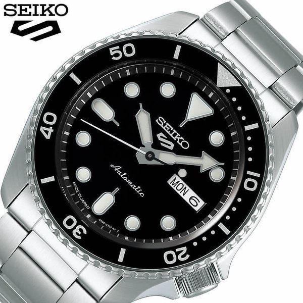 SEIKO5 Sports 腕時計 セイコー5スポーツ 時計 スポーツ スタイル Sports Style メンズ 腕時計 ブラック SBSA005｜hstyle