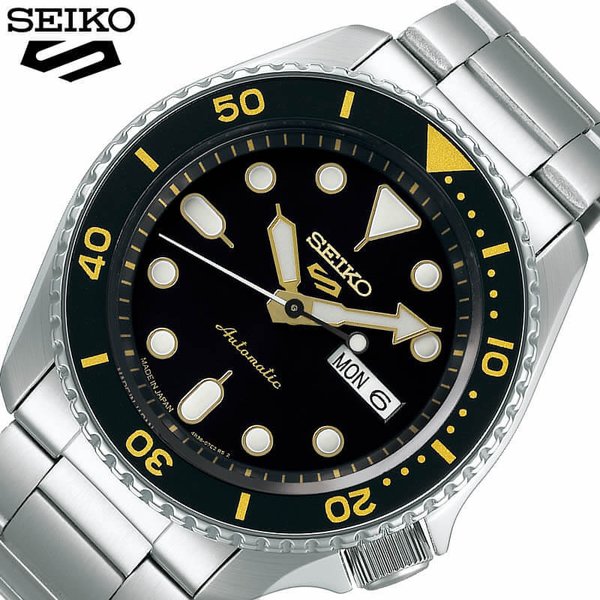 SEIKO5 Sports 腕時計 セイコー5スポーツ 時計 スポーツ スタイル Sports Style メンズ 腕時計 ブラック SBSA007｜hstyle