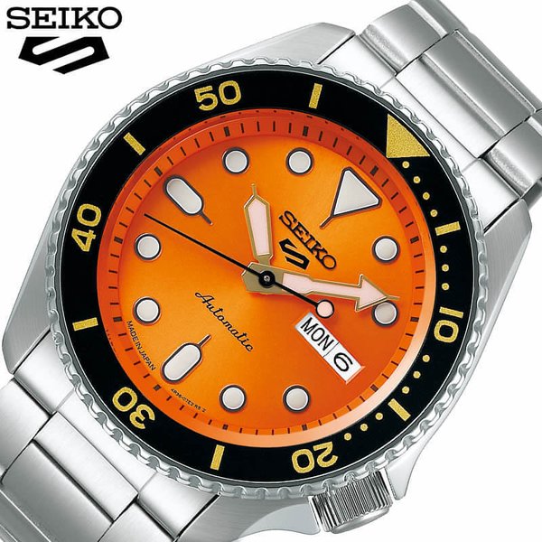 SEIKO5 Sports 腕時計 セイコー5スポーツ 時計 スポーツ スタイル Sports Style メンズ 腕時計 オレンジ SBSA009｜hstyle