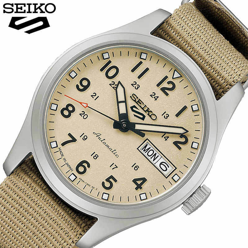 セイコー 腕時計 ファイブスポーツ Field Sports Style SEIKO 5 SPORTS メンズ ベージュ 時計 機械式 自動巻き SBSA199 実用 ビジネス ファッション