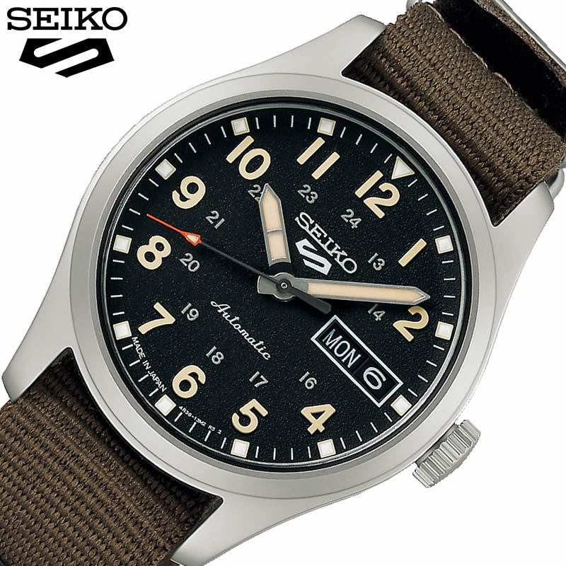 セイコー 腕時計 ファイブスポーツ Field Sports Style SEIKO 5 SPORTS メンズ ブラック ブラウン 時計 機械式 自動巻き SBSA201 実用 ビジネス ファッション