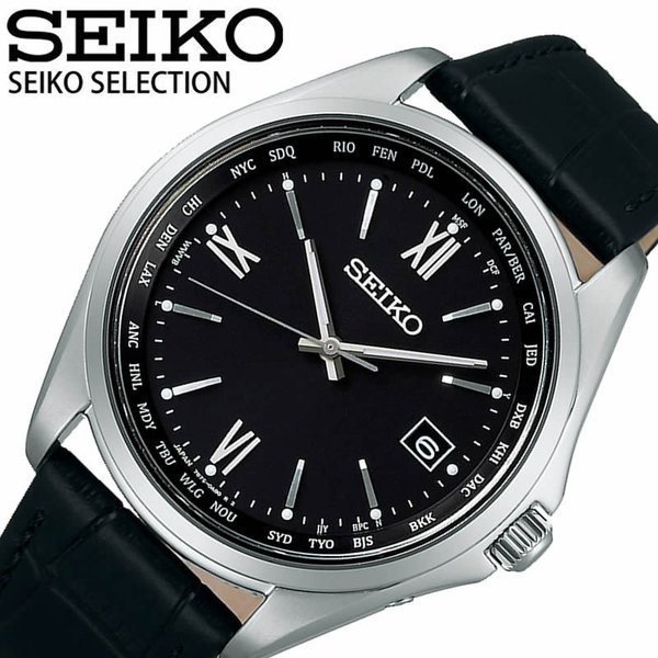 SEIKO SELECTION 腕時計 メンズ セイコーセレクション ブラック 時計