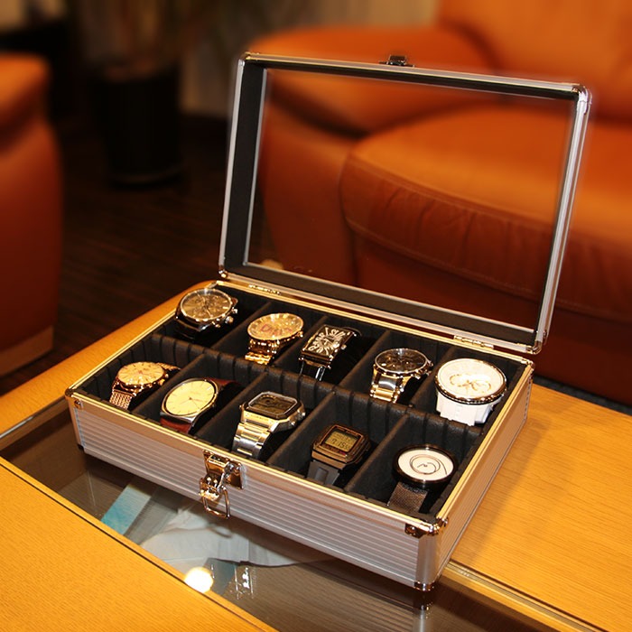 10本収納コレクションケース コレクションボックス 時計収納ケースSE-54020AL ディスプレイ ウォッチケース 腕時計ケース セール