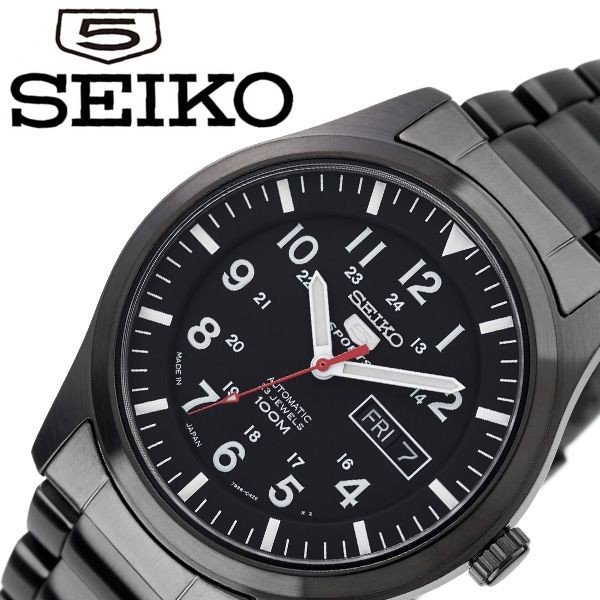 セイコー 腕時計 SEIKO 時計 セイコーファイブ スポーツ SEIKO5 SPORTS メンズ ブラック SNZG17J1