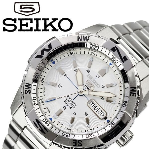 セイコー 腕時計 SEIKO 時計 セイコーファイブ スポーツ SEIKO5 SPORTS メンズ シルバー SNZJ03J1